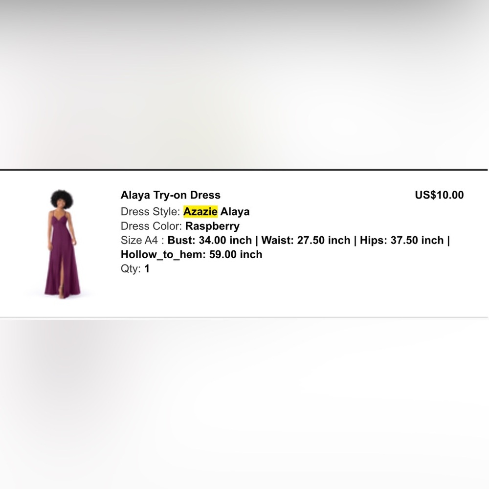 Azazie Alayna Raspberry Dress - Picture 8 of 8
